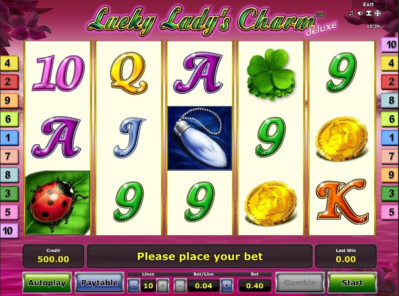Lucky Lady's Charm Deluxe Slot Gameplay