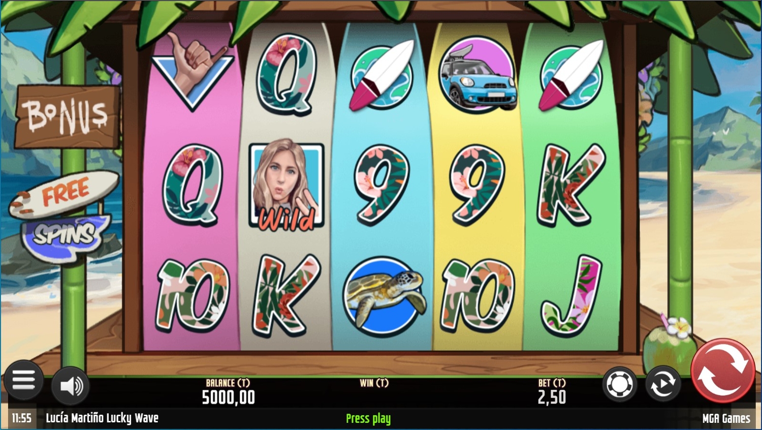 Lucky Wave Slot Gameplay
