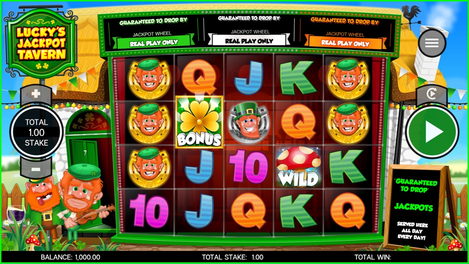 Lucky's Jackpot Tavern Slot Gameplay