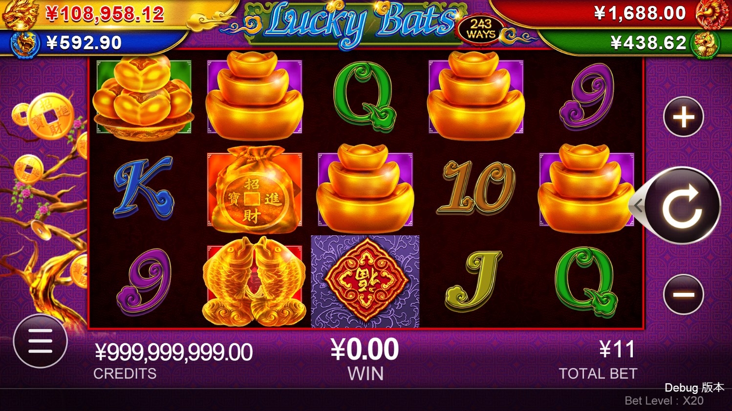 LuckyBat of Dragon Jackpot Slot Gameplay