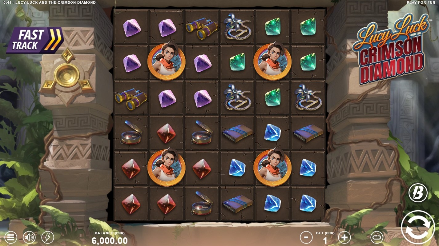 Lucy Luck and the Crimson Diamonds Slot Gameplay