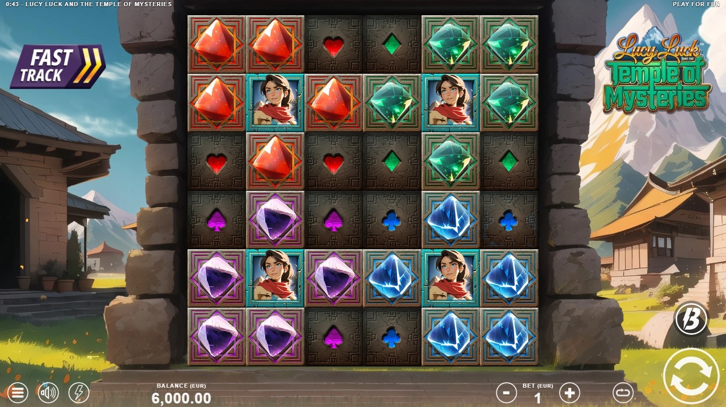 Lucy Luck and the Temple of Mysteries Slot Gameplay