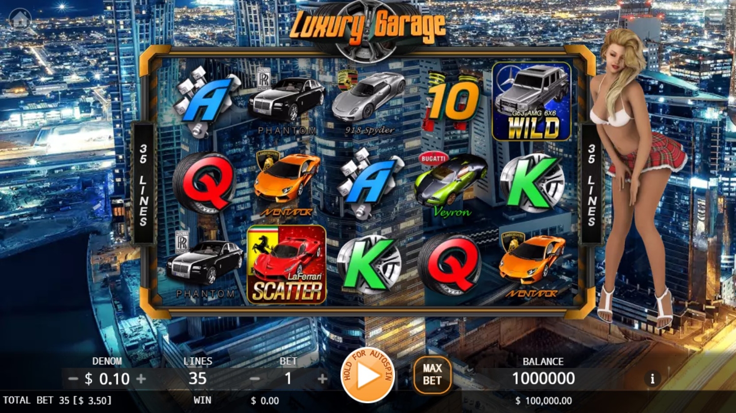 Luxury Garage Slot Gameplay