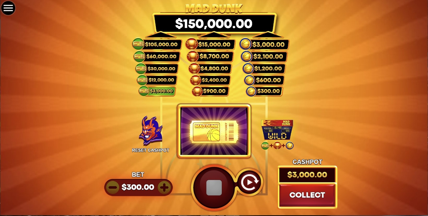 Mad Dunk Slot Gameplay