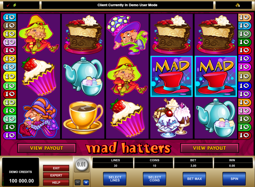 Mad Hatters Slot Gameplay