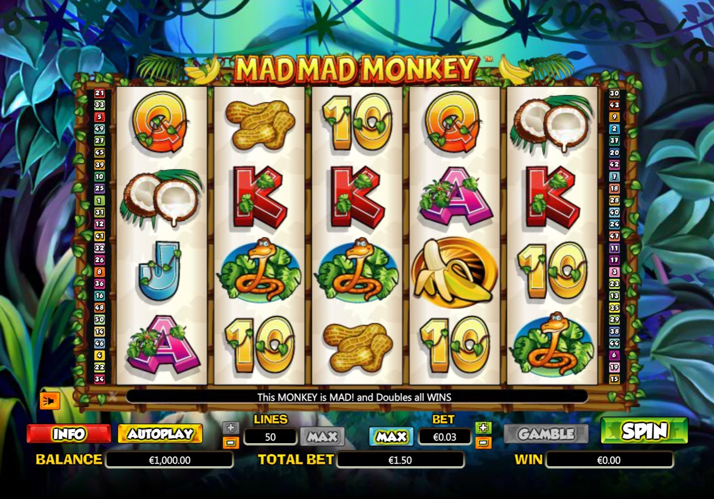 Mad Mad Monkey Slot Gameplay