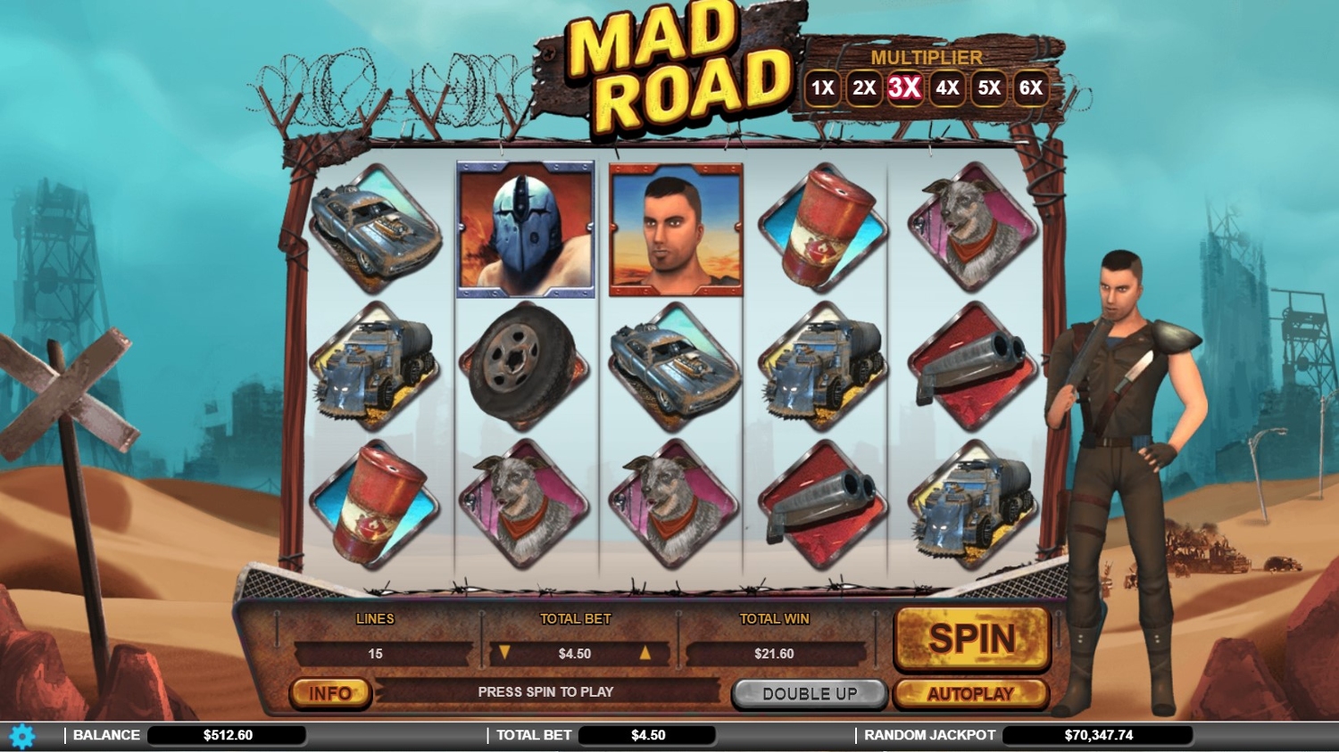 Mad Road Slot Gameplay