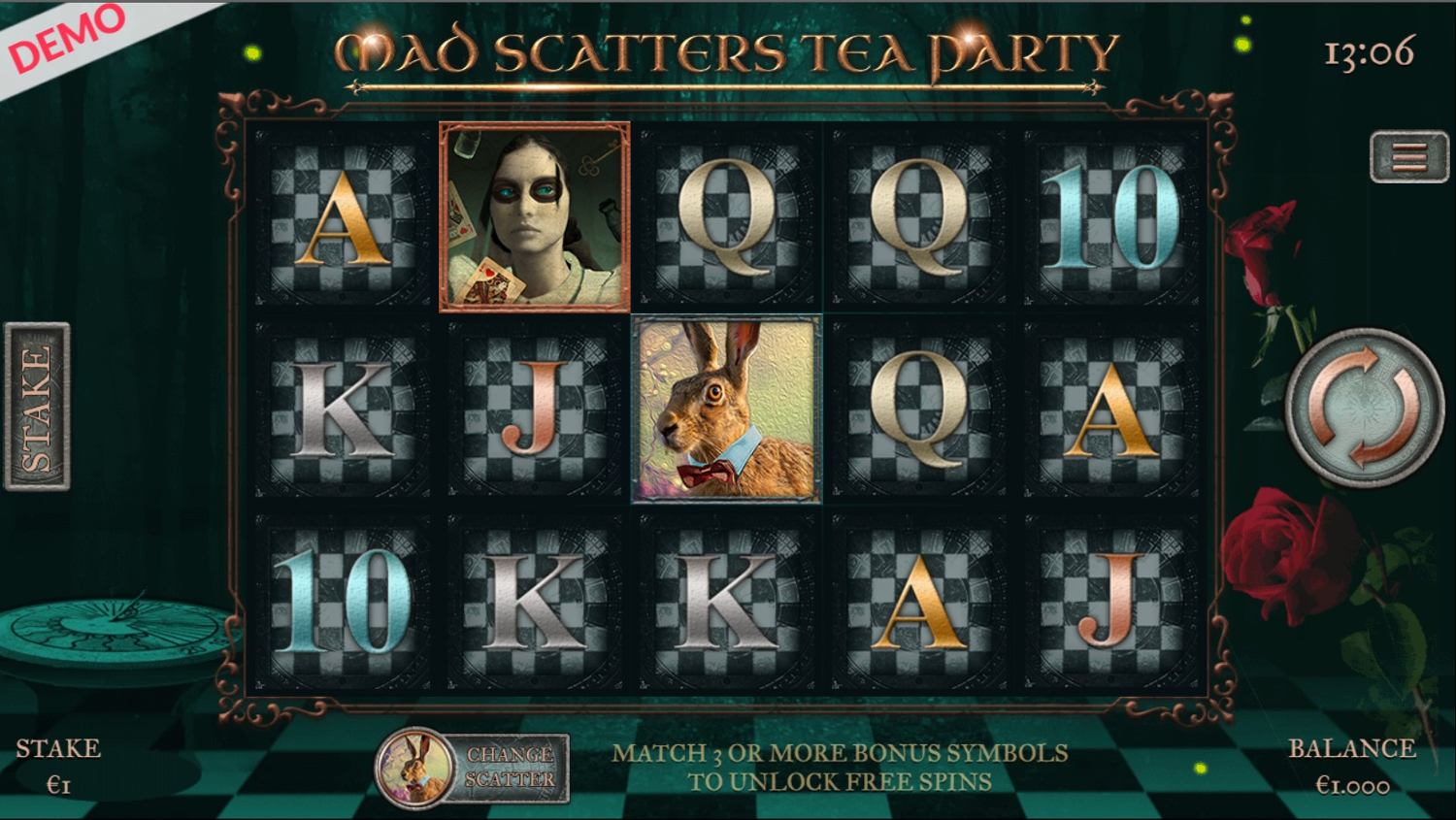 Mad Scatters Tea Party Slot Gameplay