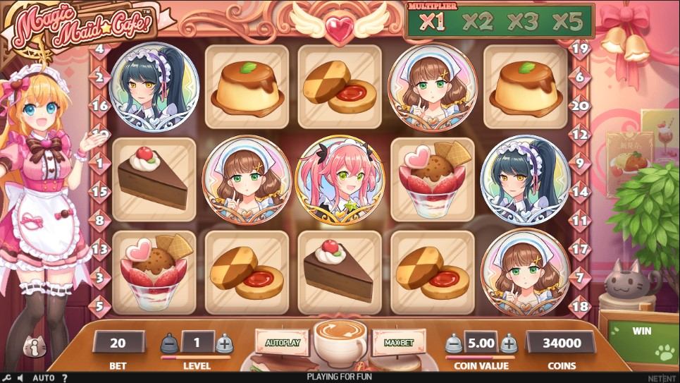 Magic Maid Cafe Slot Gameplay