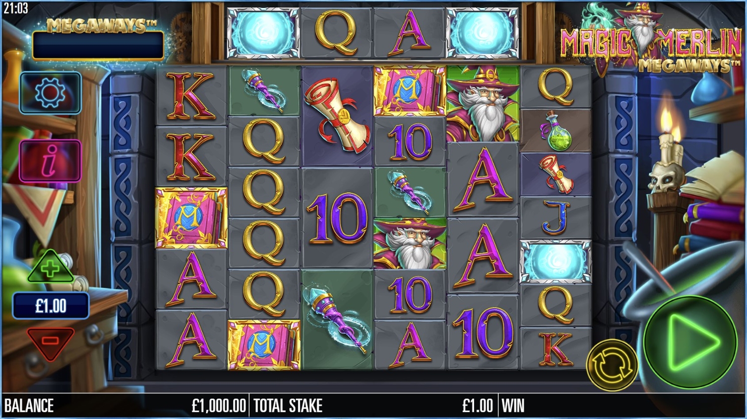 Magic Merlin Megaways Slot Gameplay