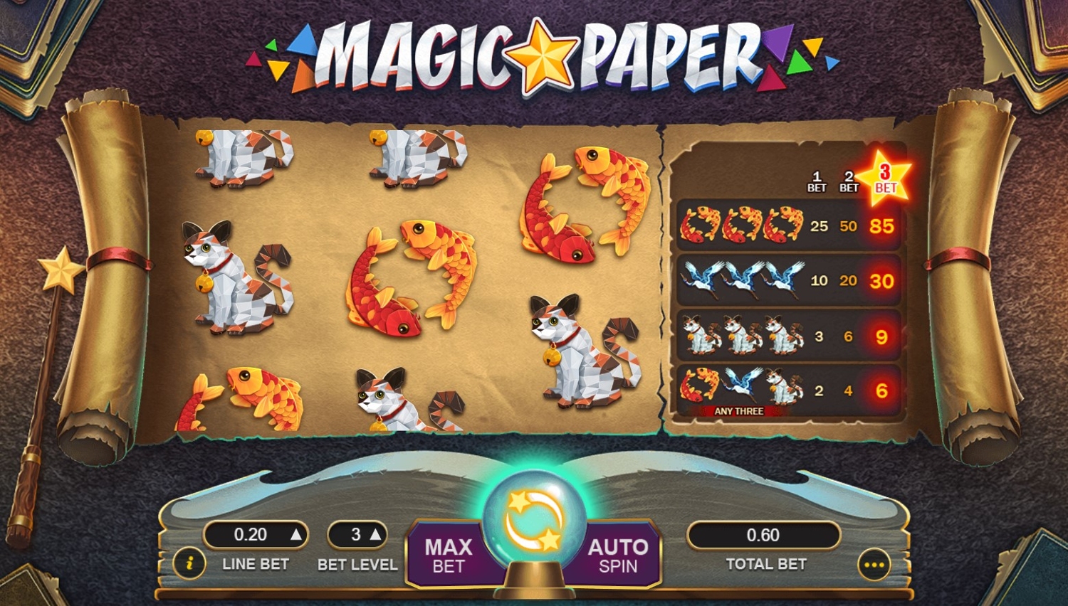 Magic Paper Slot Gameplay
