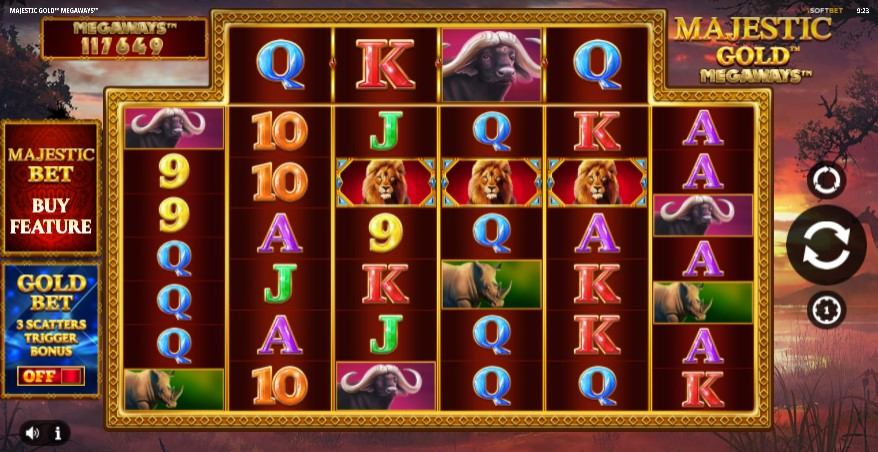 Majestic Gold Megaways Slot Gameplay