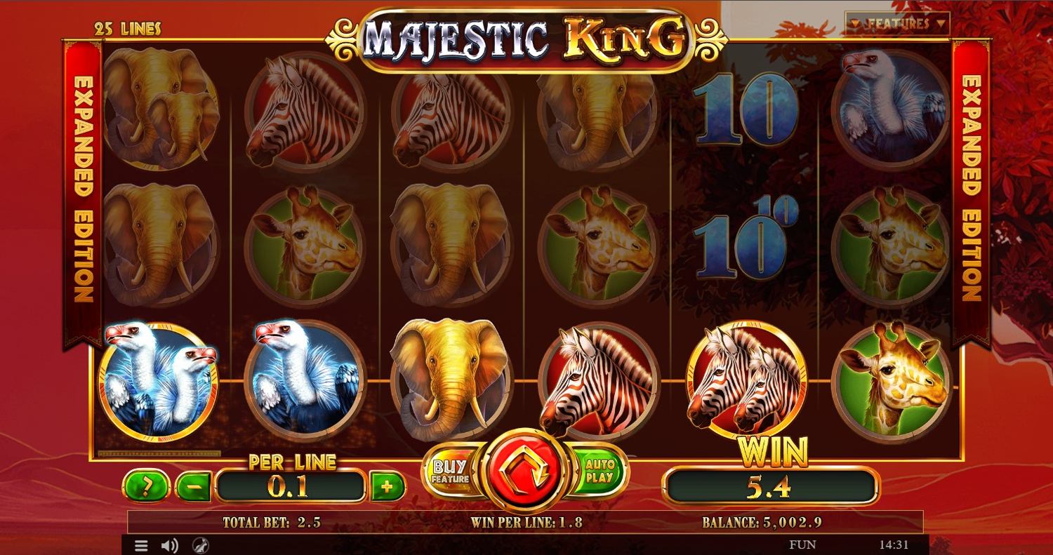 Majestic King: Expanded Edition Slot Gameplay