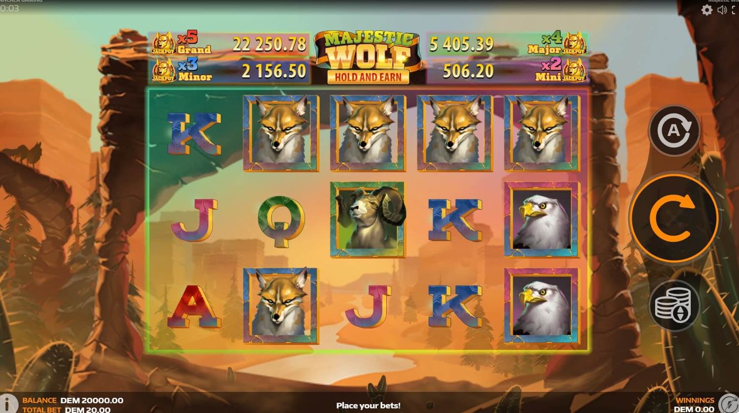 Majestic Wolf Slot Gameplay