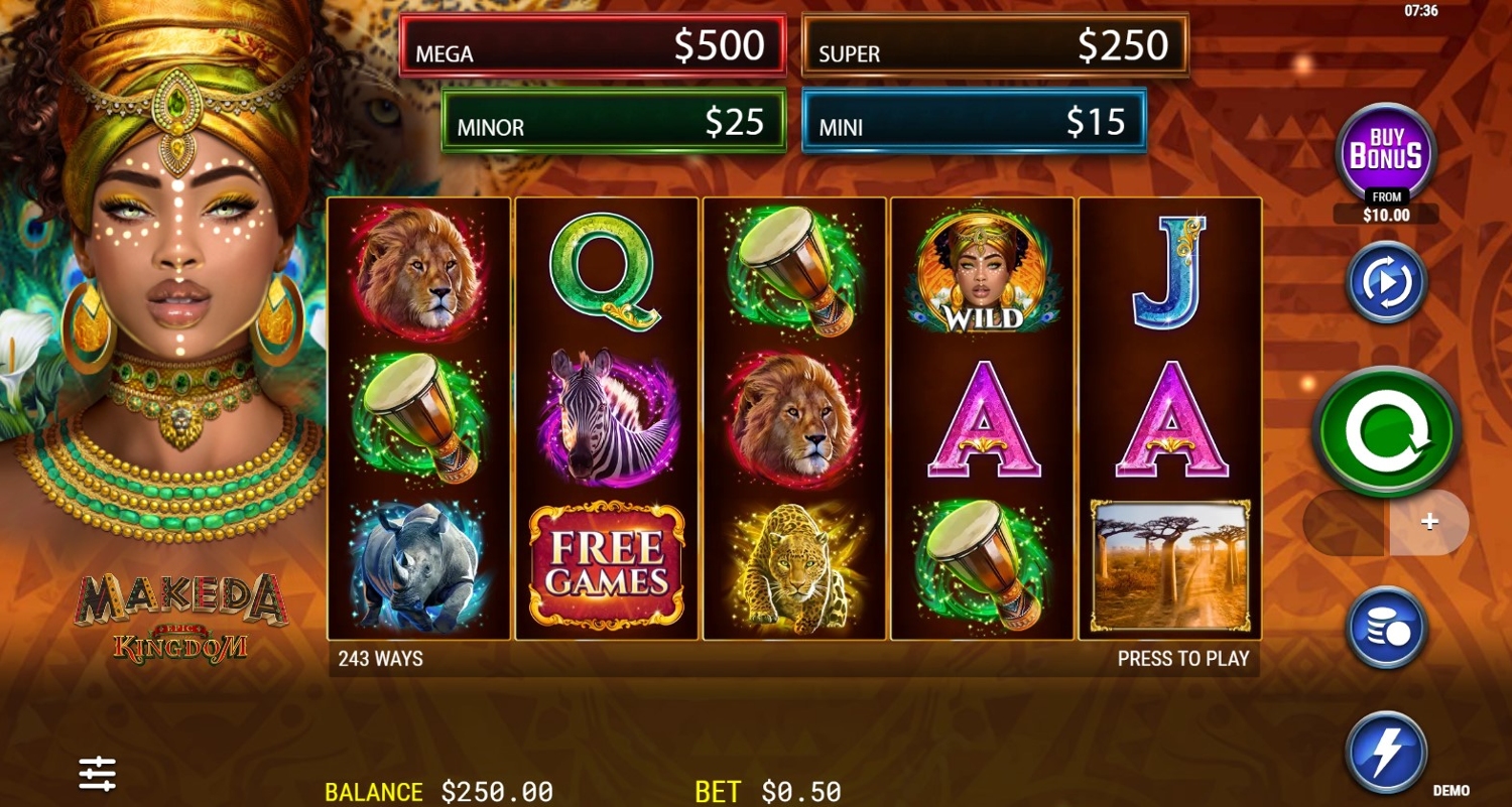 Makeda Epic Kingdom Slot Gameplay