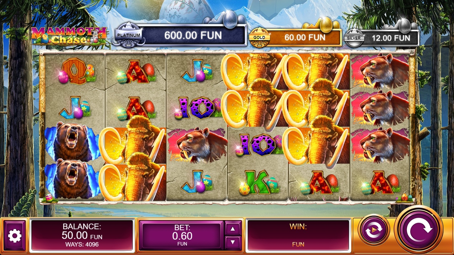 Mammoth Chase: Easter Edition Slot Gameplay