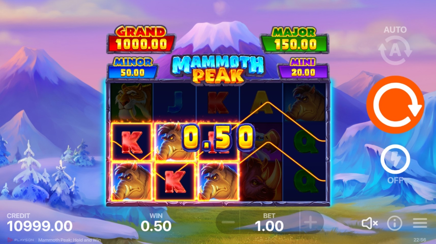 Mammoth Peak Slot Gameplay