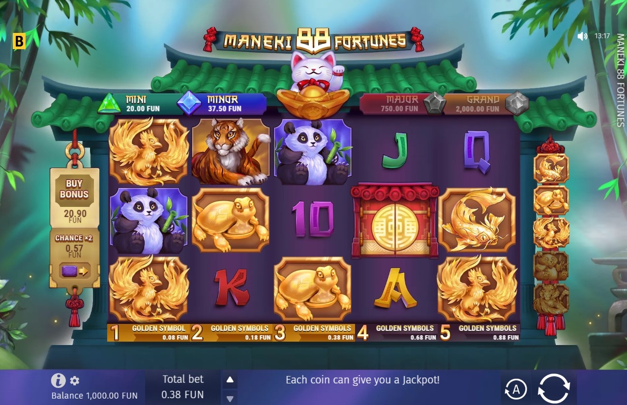 Maneki 88 Fortunes Slot Gameplay