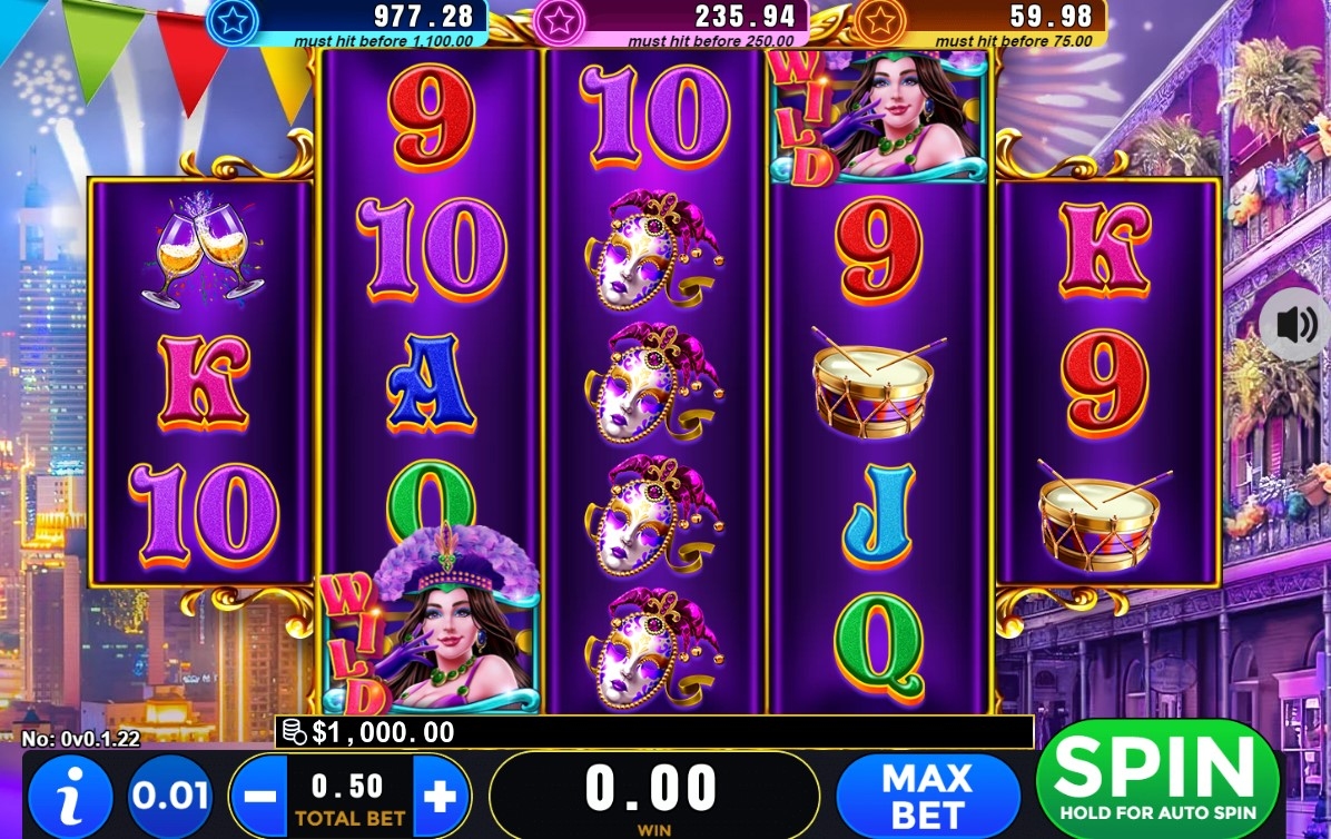 Mardi Gras Bash Slot Gameplay