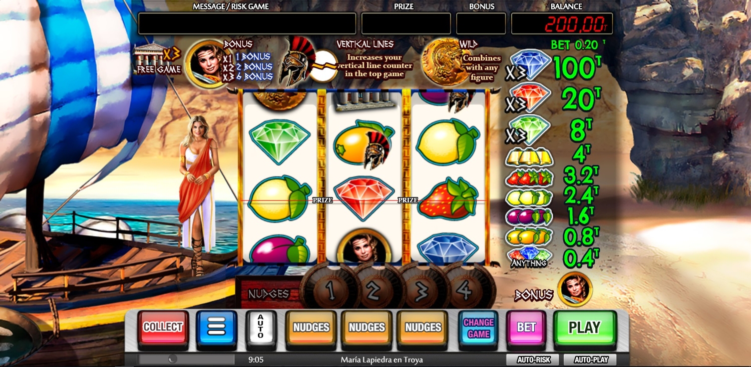 Maria Lapiedra En Troya Slot Gameplay