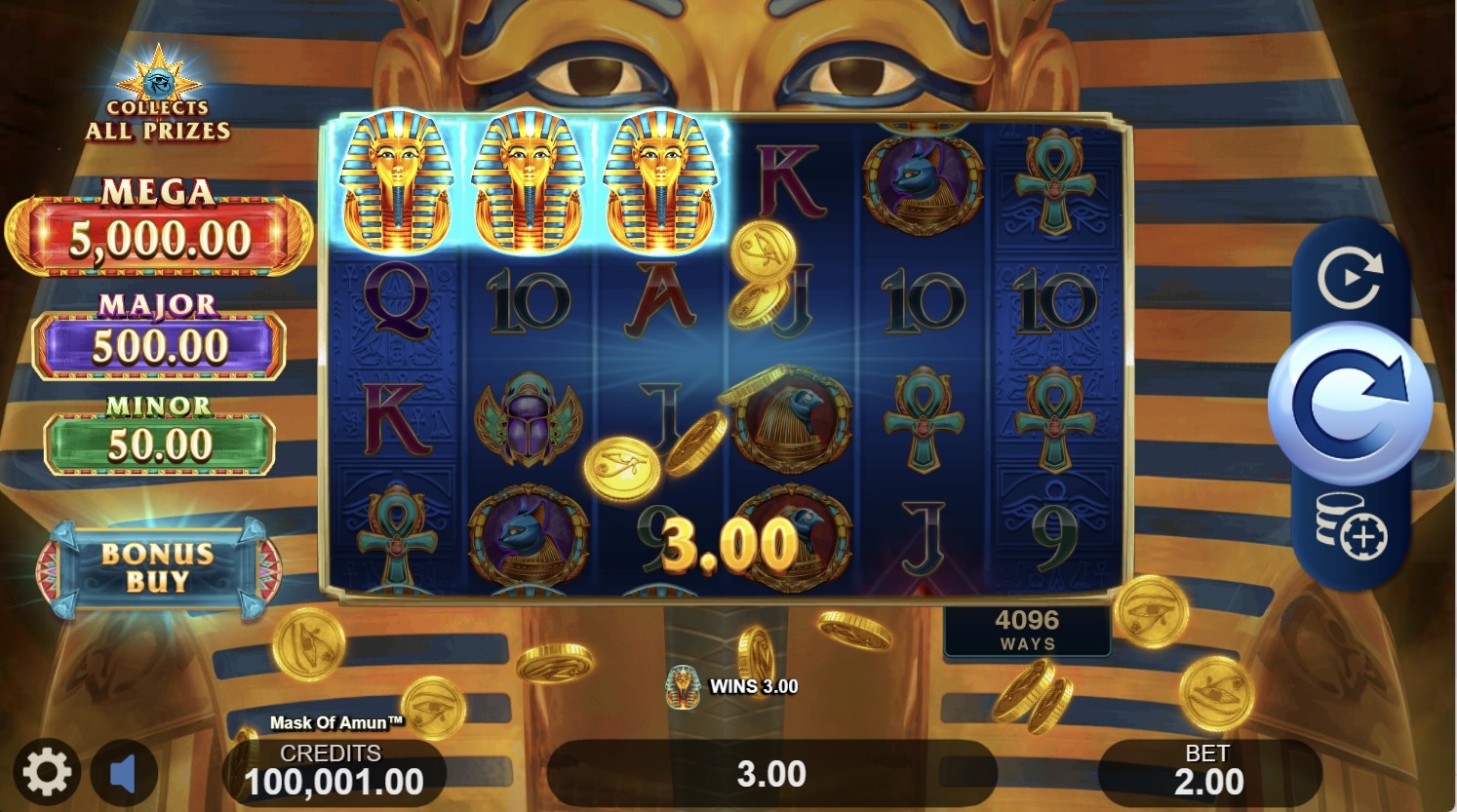 Mask of Amun Slot Gameplay