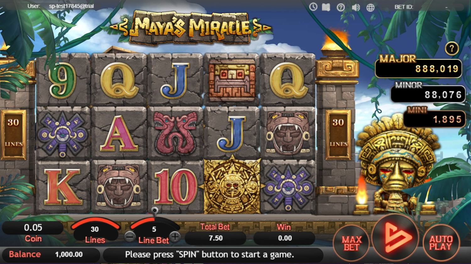 Mayas Miracle Slot Gameplay