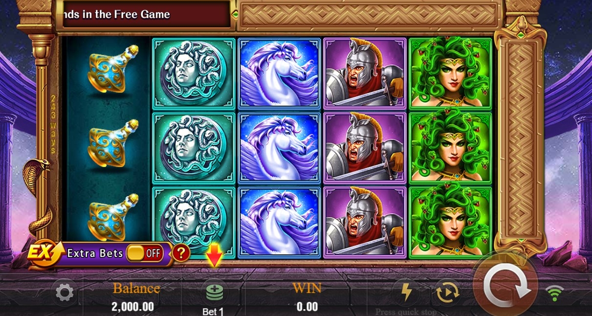 Medusa Slot Gameplay