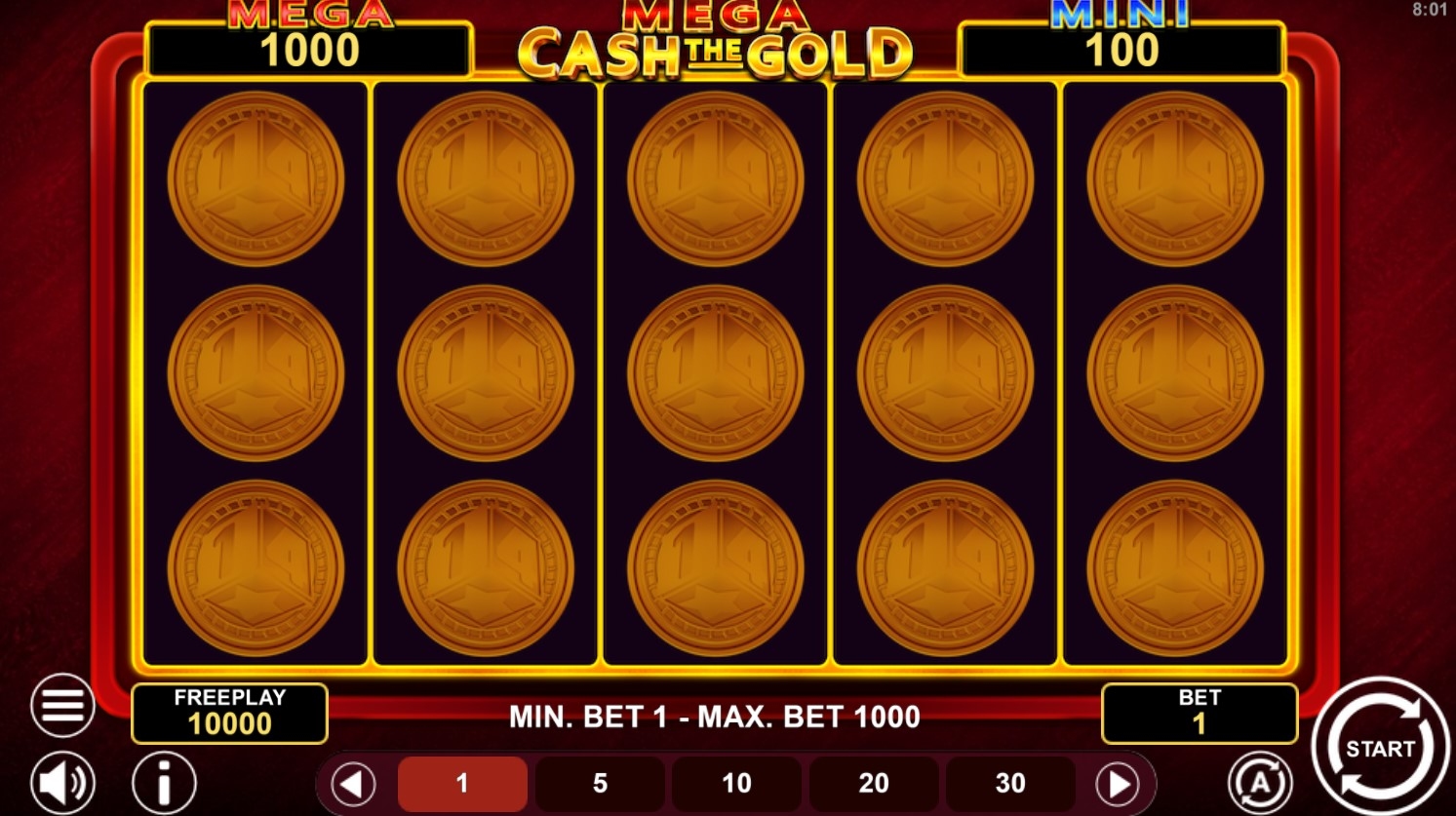 Mega Cash The Gold Slot Gameplay