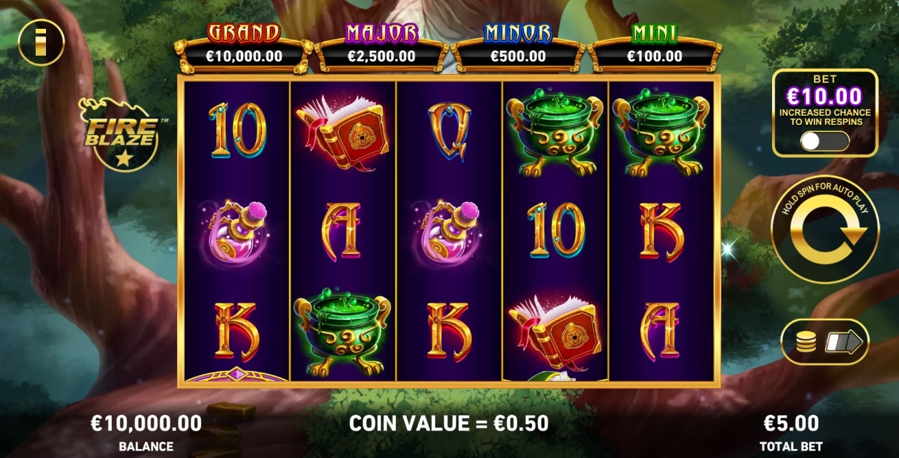 Mega Fire Blaze: 3 Wizards Slot Gameplay