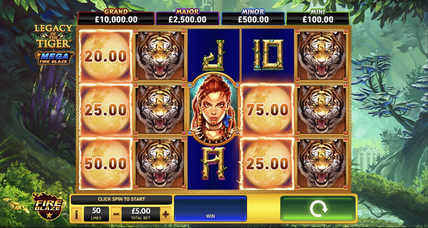 Mega Fire Blaze: Legacy of the Tiger Slot Gameplay