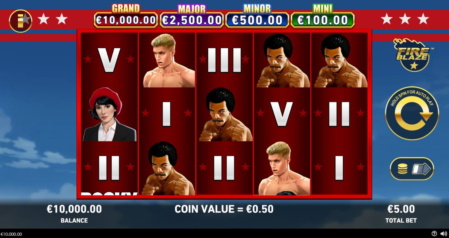 Mega Fire Blaze: Rocky Slot Gameplay