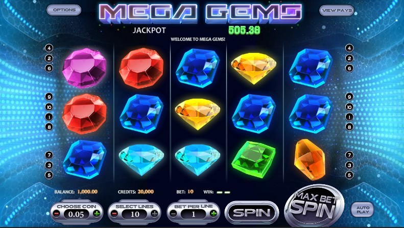 Mega Gems Slot Gameplay