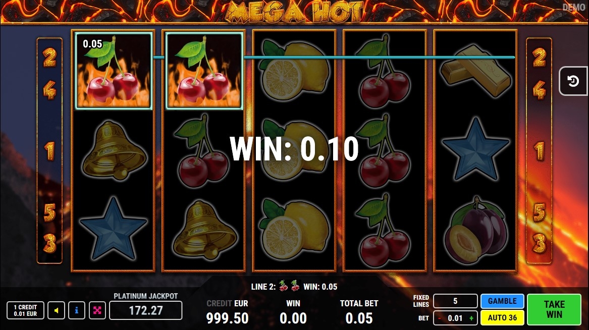 Mega Hot Slot Gameplay