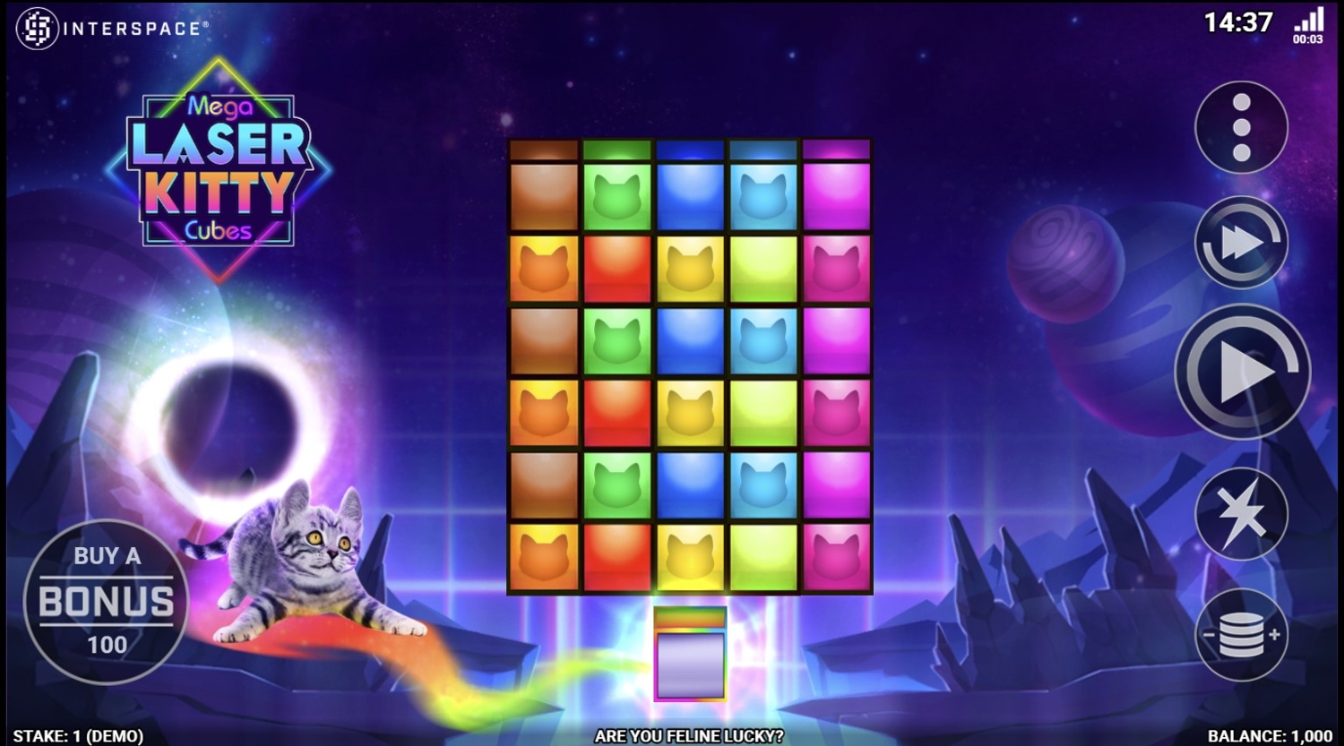 Mega Laser Kitty Cubes with Interspace Slot Gameplay