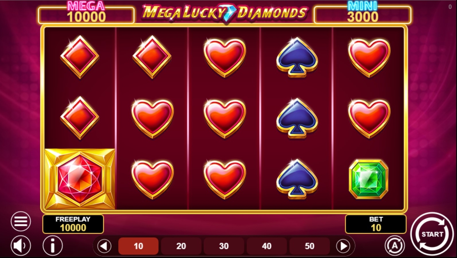 Mega Lucky Diamonds Slot Gameplay