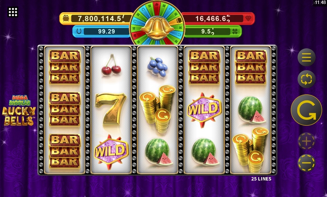 Mega Moolah Lucky Bells Slot Gameplay
