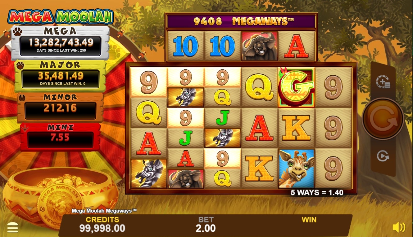 Mega Moolah Megaways Slot Gameplay