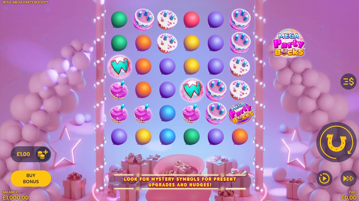 Mega Party Bucks Slot Gameplay