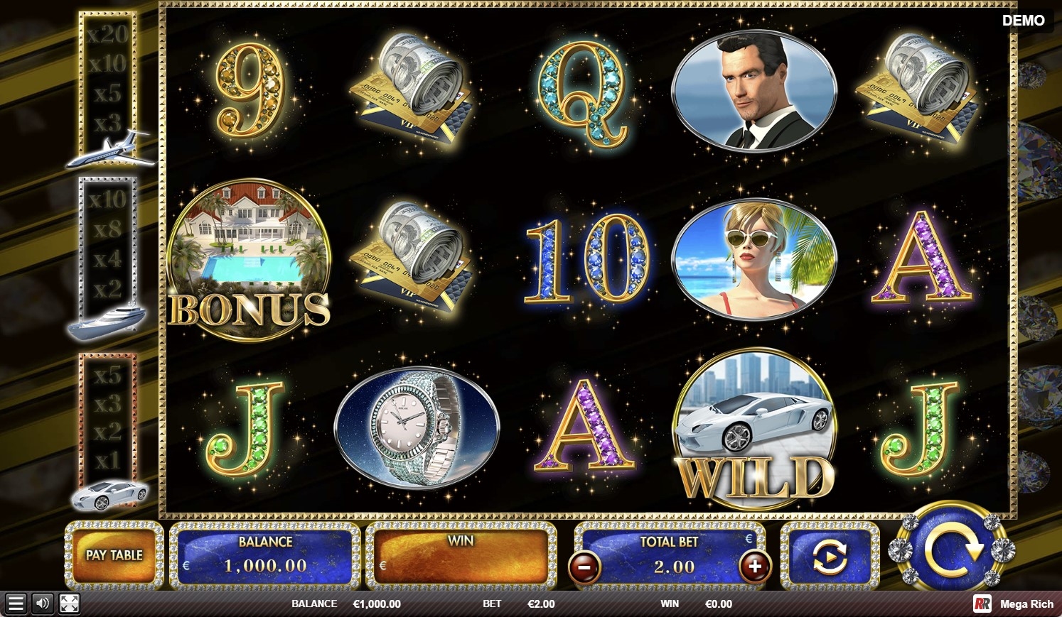 Mega Rich Slot Gameplay