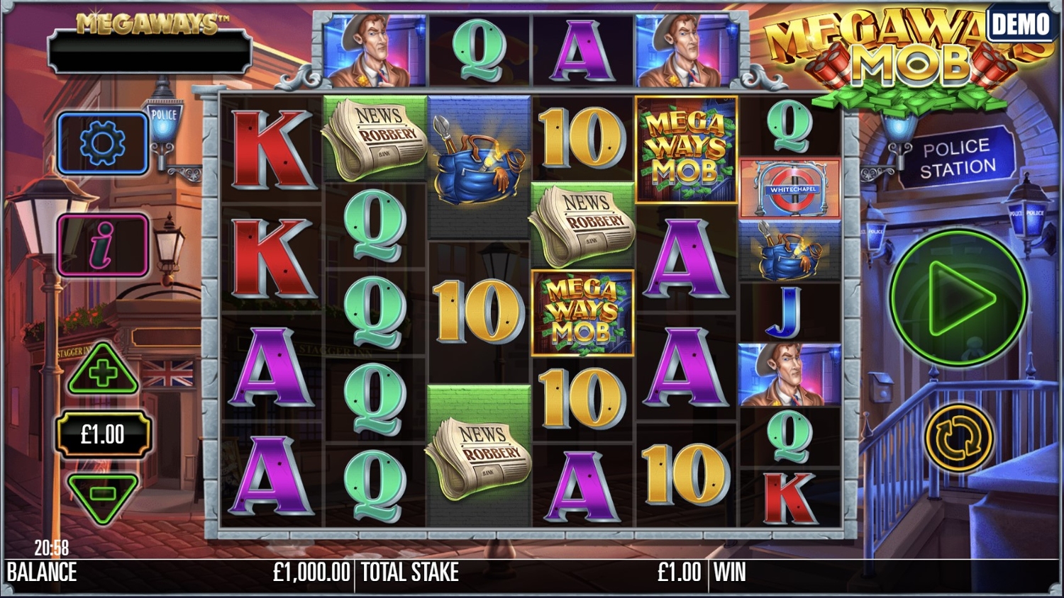 Megaways Mob Slot Gameplay