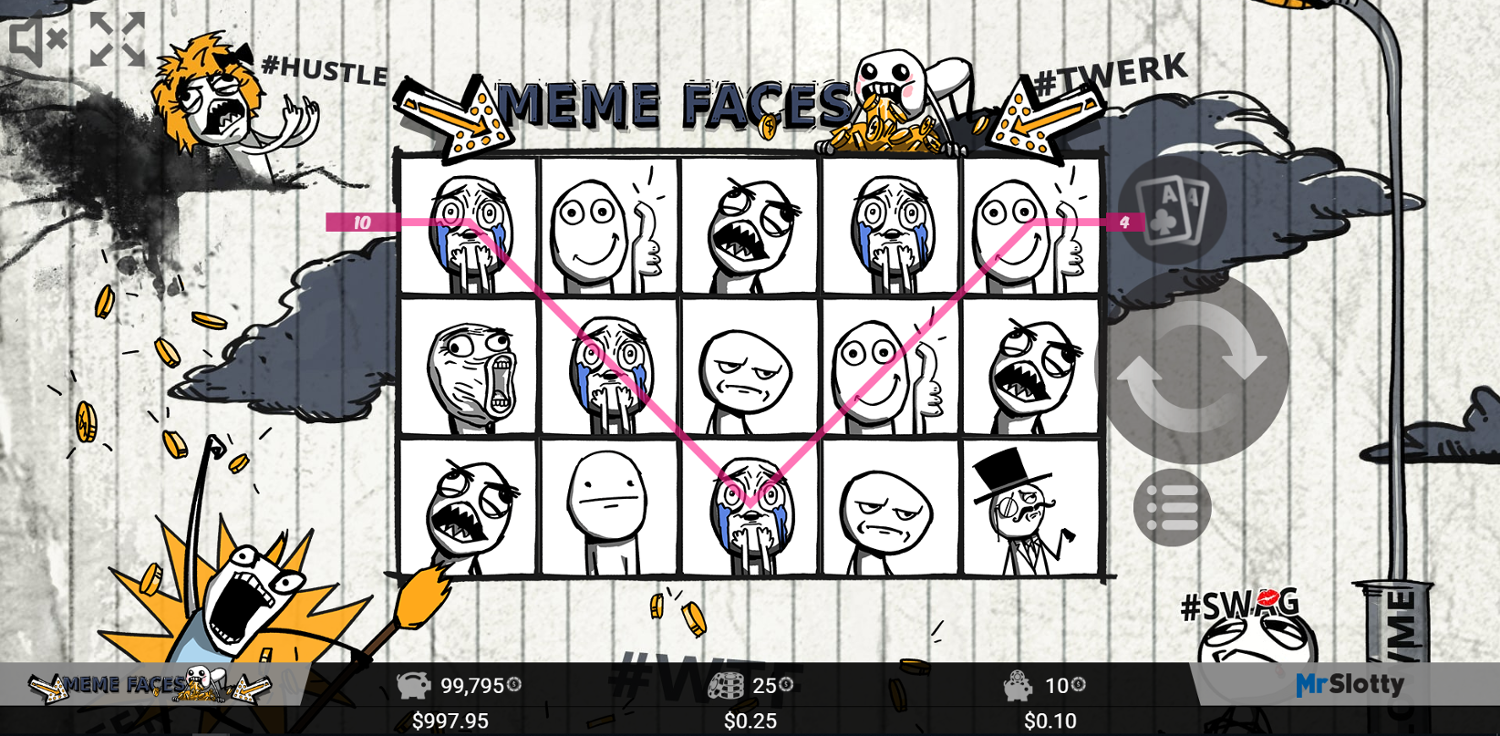 Meme Faces Slot Gameplay