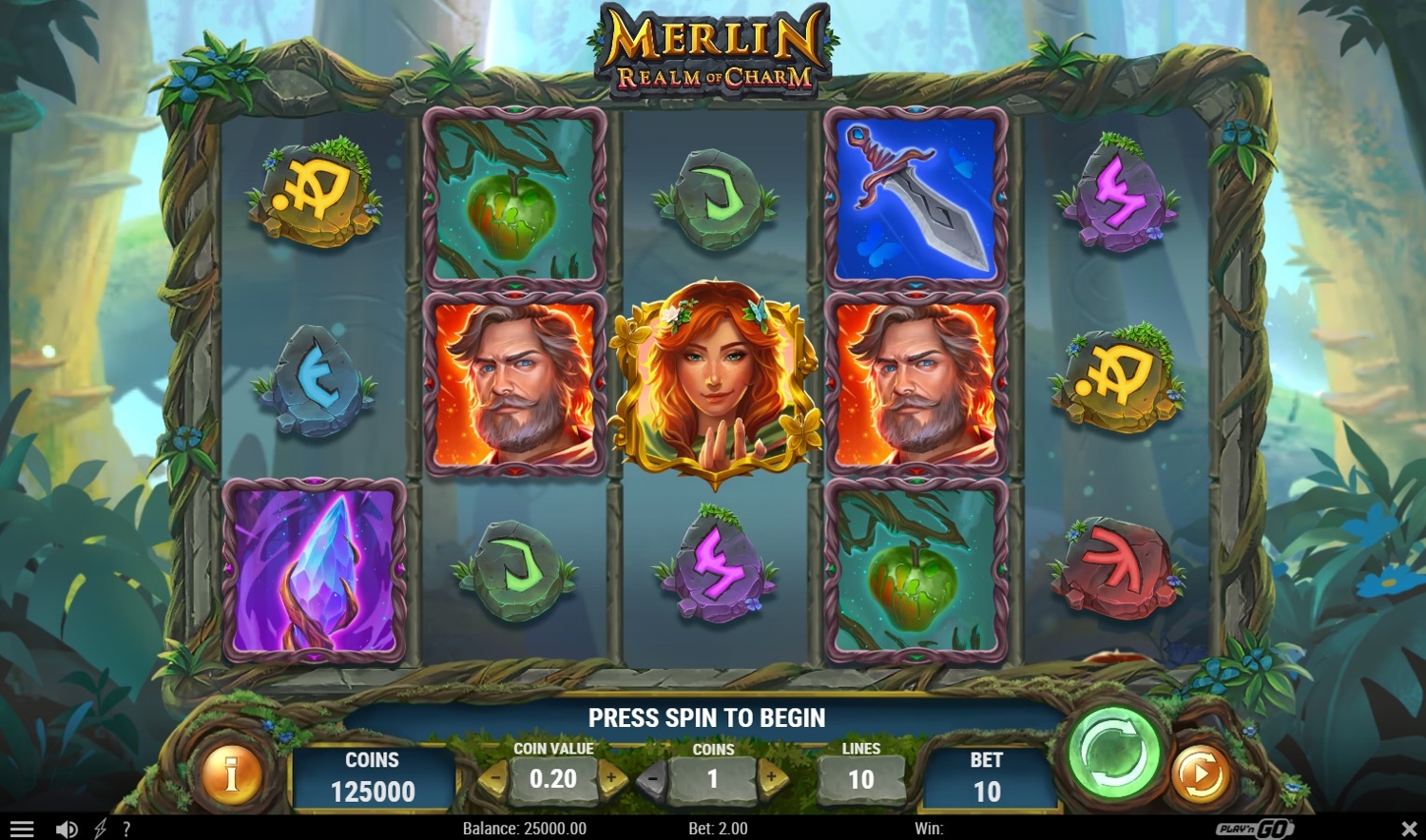 Merlin Realm of Charm Slot Gameplay