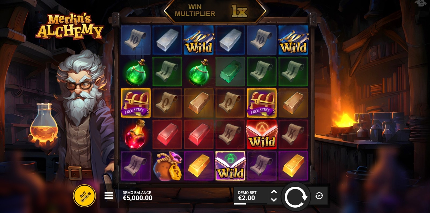 Merlin's Alchemy Slot Gameplay