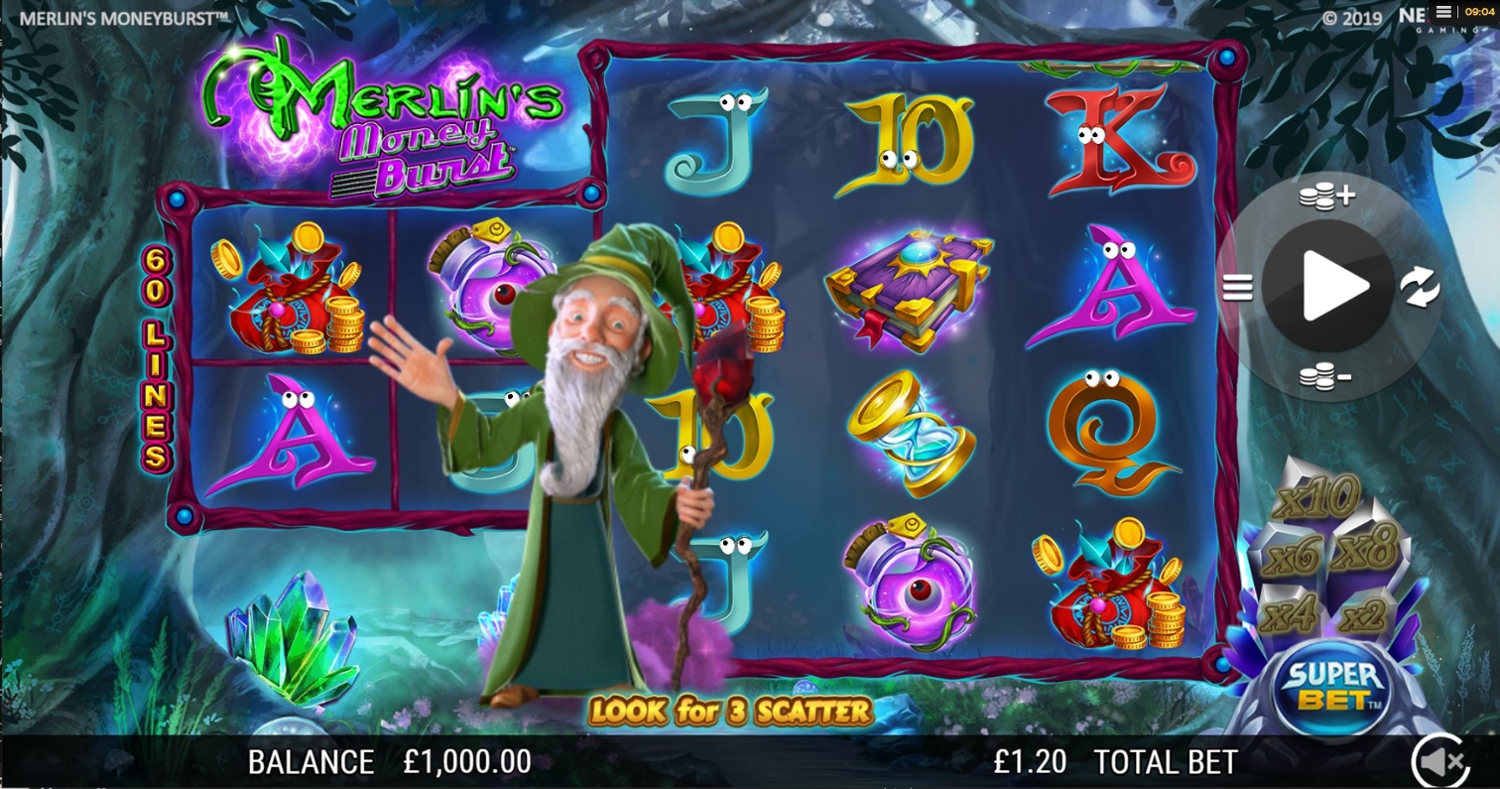 Merlin's Money Burst Slot Gameplay