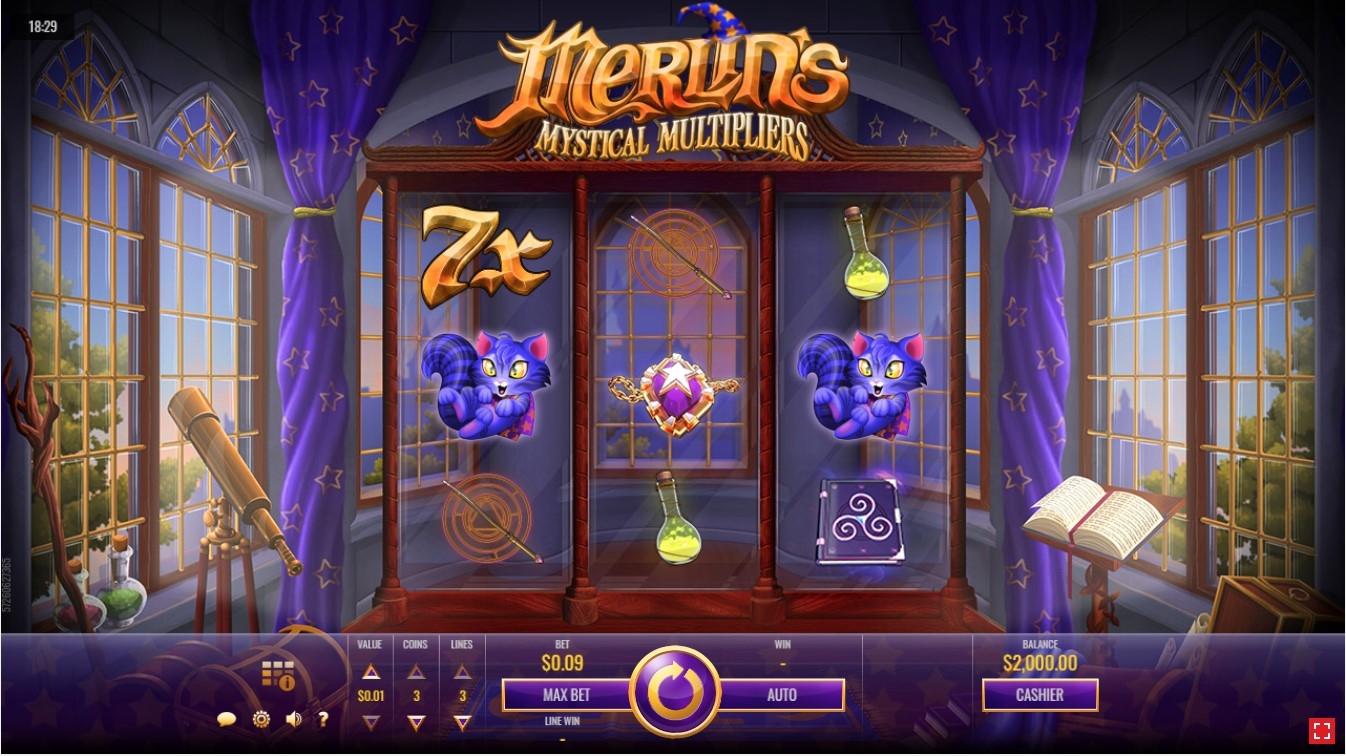 Merlin's Mystical Multipliers Slot Gameplay