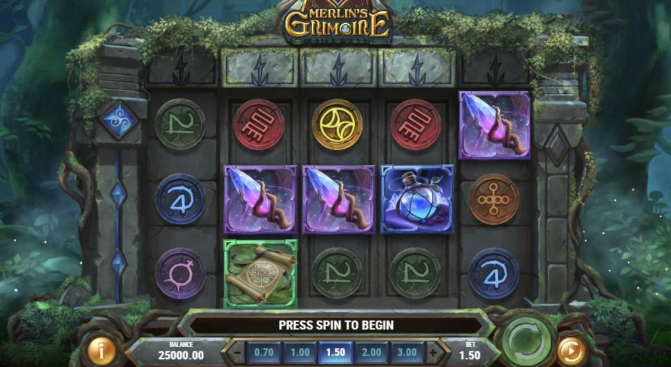 Merlin's Grimoire Slot Gameplay