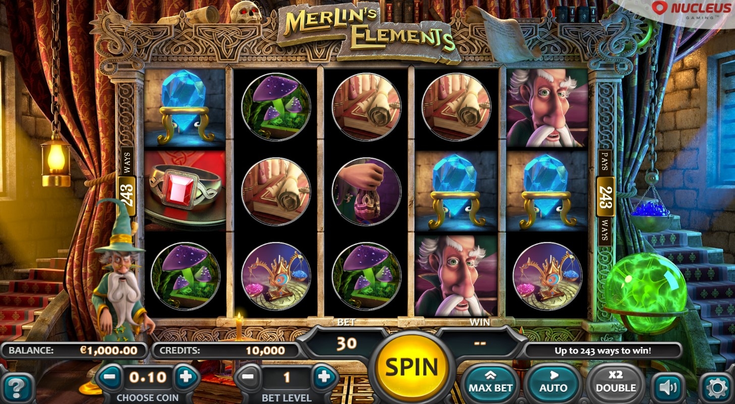 Merlins's Elements Slot Gameplay