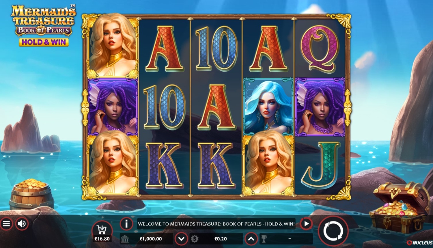 Mermaid's Treasure: Book of Pearls - Hold & Win Slot Gameplay