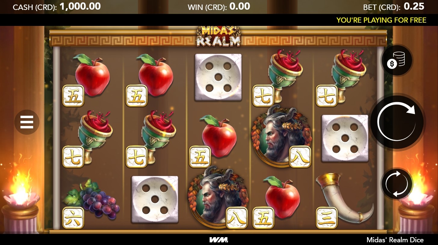 Midas' Realm Dice Slot Gameplay