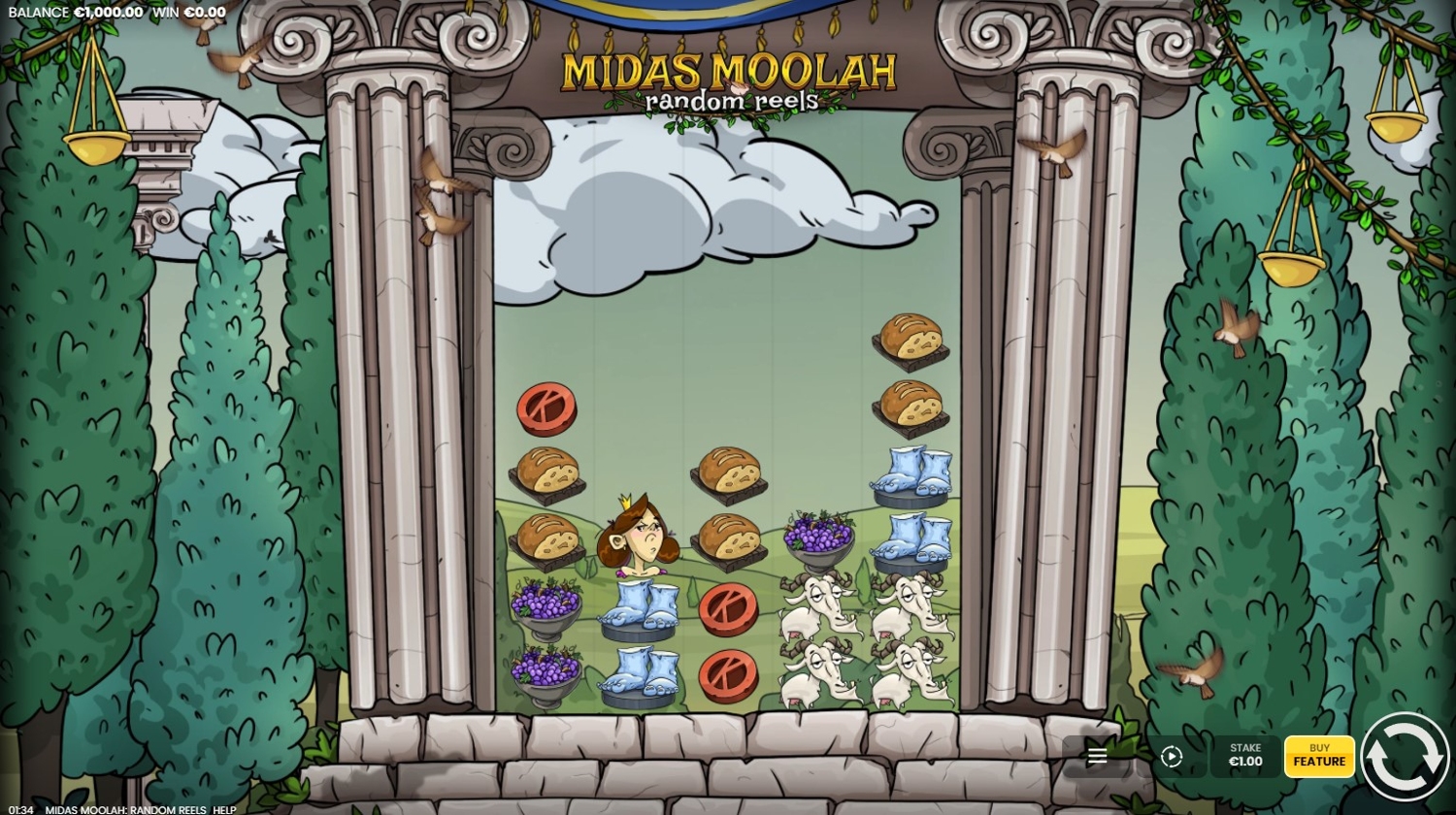 Midas Moolah Random Reels Slot Gameplay